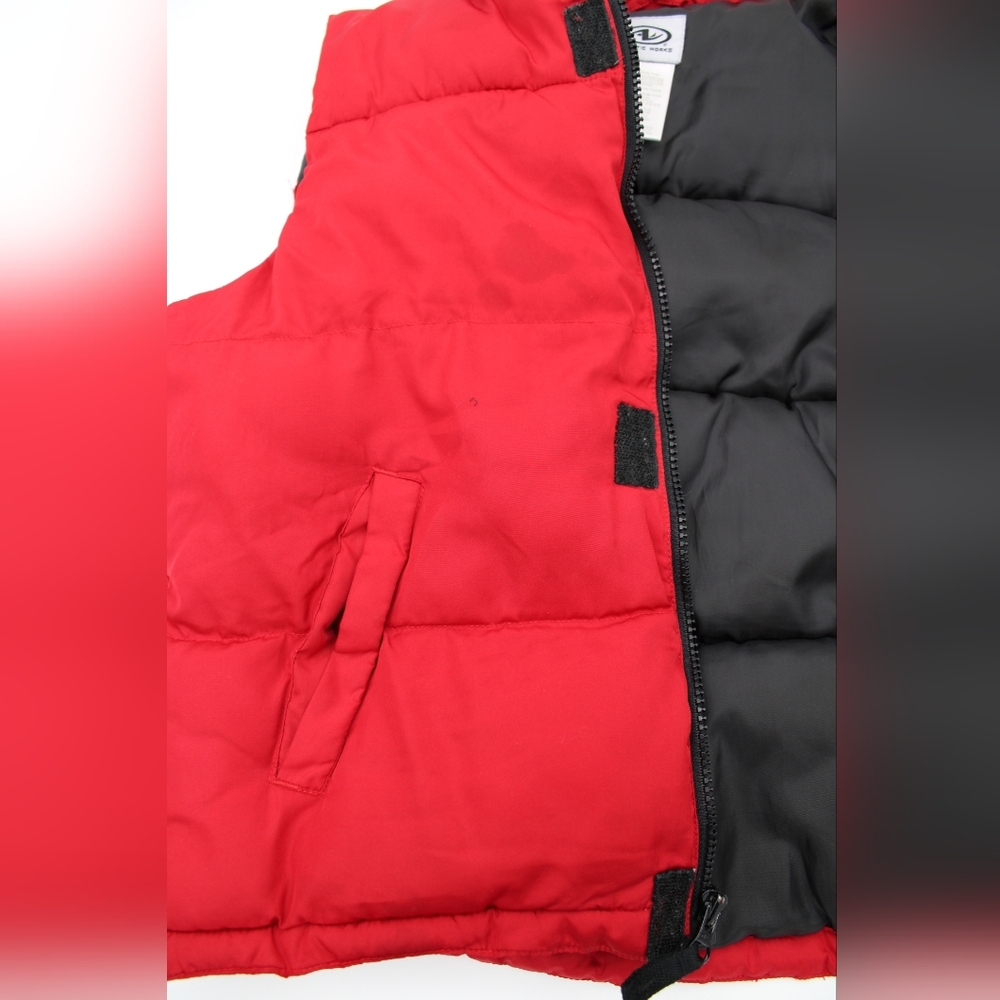 Athletic Works Boys M (8/10) Red & Black Puffer Vest - Picture 4 of 6